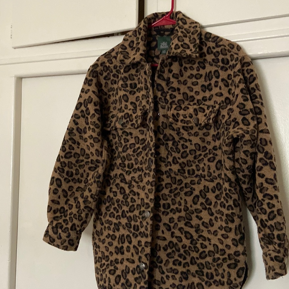 Leopard shirt jacket